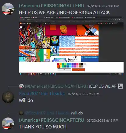 An image of a Blue Corner diplomat working with another community.