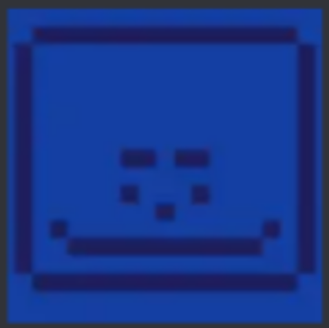 An image of a pixelated smiley face.